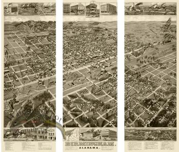 Birmingham Map Triptych